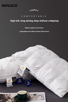 Oreiller de luxe 5 étoiles pour hôtel, avec insert à soufflets, personnalisable en gros (OEM), super doux et respirant, pour chambre d'hôtel