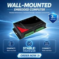 Ordinateur industriel compact encastré mural, architecture processeur X86, passerelle de calcul IoT au bord, ordinateur industriel