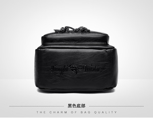 Casual <b>Backpack</b> School Bag for Girls Double Zipper Leisure Shoulder Bags Leather <b>Women's</b> <b>Backpack</b> - Product Image 5