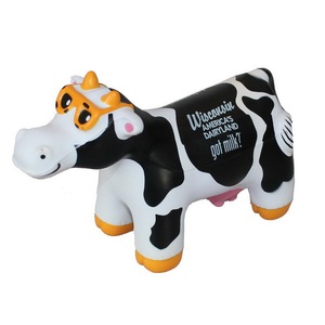 PU Cow With Glasses High <b>Rebound</b> Foam Toy Animal Figure - Product Image 1