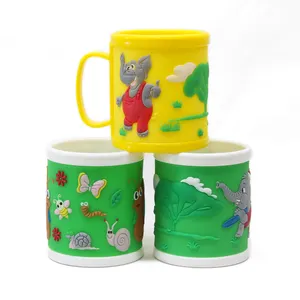 2023 Sell Well PVC Soft Rubber Mug 3D Stereo Cup Children's Anti-Fall Teeth Brushing Cup Mouthwash Cup