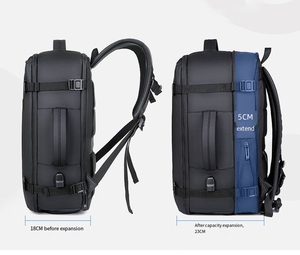 Phụ Nữ Không Thấm Nước Của Người Đàn Ông Lớn Màu Đen Du Lịch Ba Lô Với USB Túi Máy Tính Bookbag Cho - Product Image 4