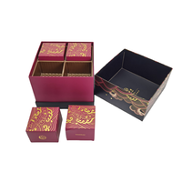 Boîte-cadeau de gâteau de lune de carton rigide de base de couvercle imprimé par conception de luxe pour le dessert pâtisserie biscuit gâteau impression offset avantage UV