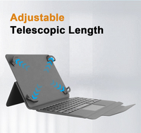 Casing Tablet Universal dengan Keyboard untuk Tablet 9-11 Inci Kulit PU Sederhana Model Bisnis dengan Penyangga Lipat Grosir OEM/ODM/Private Label