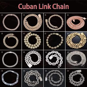 15mm Baguette Iced Out Sier Hiphop Men VVS Dia Moissanite Cuban Link Chain - Product Image 6