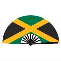 Éventails à main drapeau d'Haïti, personnalisés, grands, pour la danse en ligne, les fêtes en plein air et la décoration de mariages