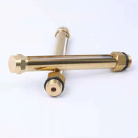 150MM L Type Corps En Laiton Jauge De Niveau De Liquide Tube En Verre Fileté Vue Verre Hexagone Connexion Tête Égale OEM Pris En Charge Huile NPT