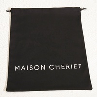 Housses de sac à poussière en tissu lin coton noir doux et écologique imprimé Sizelogo personnalisé pour sacs à main sacs à main chaussures