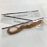 Sacs d'emballage personnalisés en PVC pour perruques, extensions de cheveux tressés, sacs en plastique transparent imprimés avec fermeture éclair pour accessoires capillaires