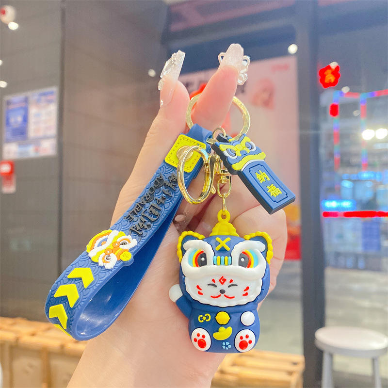 สิงโตกับแมว -สีฟ้า