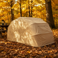 Abri de voiture pliable à toit en arche, imperméable, avec structure métallique, abri de stationnement portable pour une seule voiture, garage extérieur