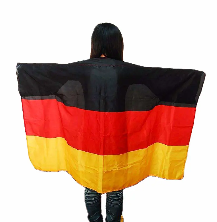 มาใหม่100% โพลีเอสเตอร์ที่กำหนดเองประเทศผ้าคลุมไหล่เยอรมนีร่างกายธง3 'X 5' 90X150เซนติเมตรเยอรมันเคป