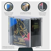Boîte de présentation ETB Elite Trainer Box en acrylique transparent de qualité supérieure, écologique, avec protection UV, bord poli miroir diamant, TCG Japon