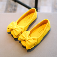 Nouvelles Chaussures Simples Tendance Mode pour Filles, Couleur Unie, Nœud, Plates de Princesse, Faciles à Enfiler, Confortables, Résistantes à l'Usure avec Semelle Intérieure en PU