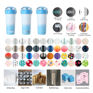 בקבוק שייקר מותאם אישית של Everich, 24 אונקיות, נירוסטה, עמיד בפני דליפות, למשקאות כושר. - Product Image 6