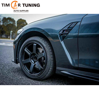 Emblema de Guardabarros Tim Car Tuning M3 M4 G80 G82 para BMW Serie 3 G20 G28 Lci 2020+, Emblema de Guardabarros M3 Negro y Logotipo de Carbono