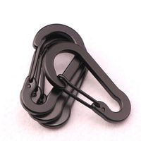 Mosquetón de aluminio de 2 pulgadas (50 mm) con gancho a presión, ovalado plano, negro mate anodizado, con cierre de resorte, ligero, para llavero con logotipo personalizado