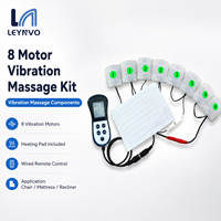 LEYNVO Massagesessel mit 8 Vibrationskugeln, Sitzmassagekissen, Lendenwirbel-Vibrationsmassage mit Heizfunktion