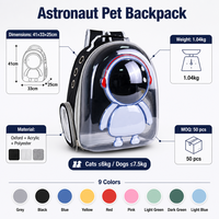 Sac à dos de transport pour animaux Astronaut avec fenêtre panoramique en tissu Oxford respirant et léger, capacité 6kg/7.5kg, pour chat et chien, voyage 9