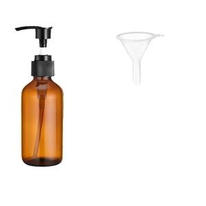 Flacon de désinfectant pour les mains 16 oz en verre ambré rond avec bouchon pompe 500 ml - Product Image 6