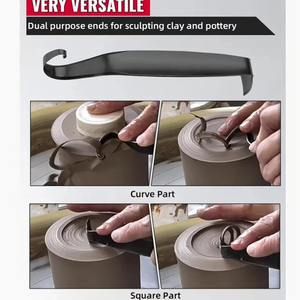 Herramienta multifuncional para recortar cerámica, raspador de doble cabezal, cuchillo de tallado, herramienta de reparación de piezas en bruto para modelado de arcilla - Product Image 5