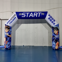 Arche gonflable d'arrivée en tissu Oxford pour événements sportifs en plein air, course, publicité, marathon, décoration commerciale