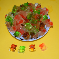 Gummies ours en peluche deux tons Gommes éclatées en sac de 2.5kg