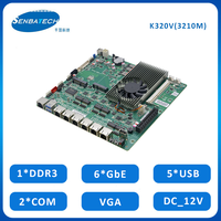 Carte mère Mini-ITX K320V 6 ports LAN 2.5G I5-3210M 5 USB 2 COM DDR3 12V Mini-PCIE PCIE X8 SIM PS2 pour pare-feu