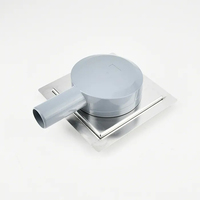 SANIPRO SS 304/316 salle de bain douche égouttoir 360 degrés Rotation 2 en 1 grille couverture crépine carrelage insérer caché carré drain de sol