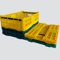 Caisses en plastique empilables en gros d'usine, personnalisables, grande durabilité, paniers à fruits et légumes empilables