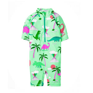 Baby Children One Piece Rashguard OEKO-TEX GOTS GRS Swimming <strong>Onesie</strong> Zipper Sunsuit Set - Product Image 1