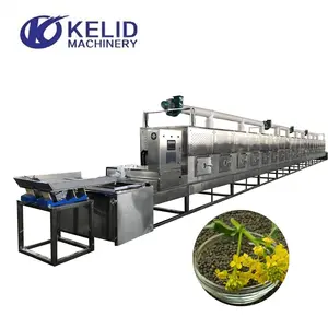 Máquina industrial de micro-ondas para secagem e torrefação de quinoa