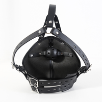 Harnais BDSM, Gag buccal, Masque de tête réglable en cuir PU imperméable, Capuche érotique fétichiste, Muselières SM, Jouets sexuels pour couples