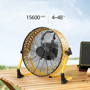 10 ''avec trou boîtier ventilateurs extérieurs sans fil ventilateur Durm à piles ventilateur de sol Rechargeable en métal HJ-10RD de vent fort - Product Image 4