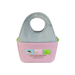 Bolsa de aislamiento térmico de mano con logotipo impreso personalizado de fabricación de nuevo estilo, bolsa de almuerzo de arroz para estudiantes con comida plana - Product Image 3