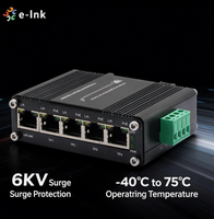 Mini Switch Ethernet Industrial No Administrado de 4 Puertos PoE+ 2.5G 30W 80Gbps Sin Bloqueo 12-48V DC -40C a 75C Amplio Rango de Temperatura