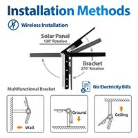 Nouveau projecteur solaire 2026, 6000K, lumineux, étanche IP65, LED extérieur en ABS avec télécommande, garantie 2 ans, CRI élevé 80