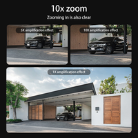 Caméra de sécurité solaire 4G 6MP IP66 à 3 objectifs, panneau solaire 8W, zoom optique 10X, lumière d'alarme, vision nocturne couleur, caméra de surveillance