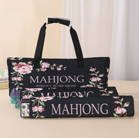 Ensemble complet de jeu de Mahjong américain moderne, 166 tuiles, sac de transport 3-en-1, Mahjong portable de voyage, pions, supports et dés pour le divertissement