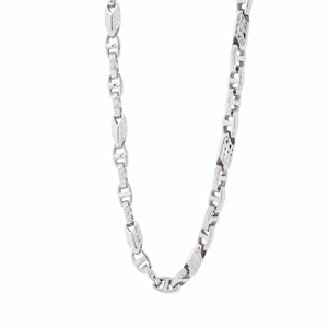 Magnificent Mirror Finish White Pt950 Oversize Neck Cordon For Unisex Hip Hop Stage Bold Solid Platinum Showpiece - Product Image 5