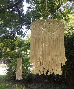 Boho Lumière Fringe Lustre Bohème Gland Lampe Macrame <span class=keywords><strong>Abat</strong></span>-<span class=keywords><strong>Jour</strong></span> - Product Image 5