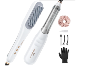 หวีไฟฟ้าจัดแต่งทรงผม KSKIN แปรงเซรามิก 3 ระดับความร้อน เครื่องหนีบผมพกพา - Product Image 2