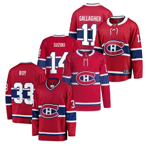 2024 Montreal Canadiens Eishockeytisch Jersey Stickereihemden genäht Einheitsuniform Heimanzug #11 Gallagher #14 Nick Suzuki #33 Roy