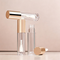 Contenant de luxe vide en plastique pour rouge à lèvres et fard à joues avec bouchon à vis 4ml – Emballage cosmétique transparent pour brillant à lèvres et fond de teint