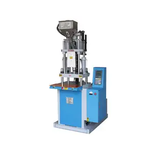 Good Quality 15 Tons double working station USB-C type-c cable wire plastic shell vertical plastic injection molding machine