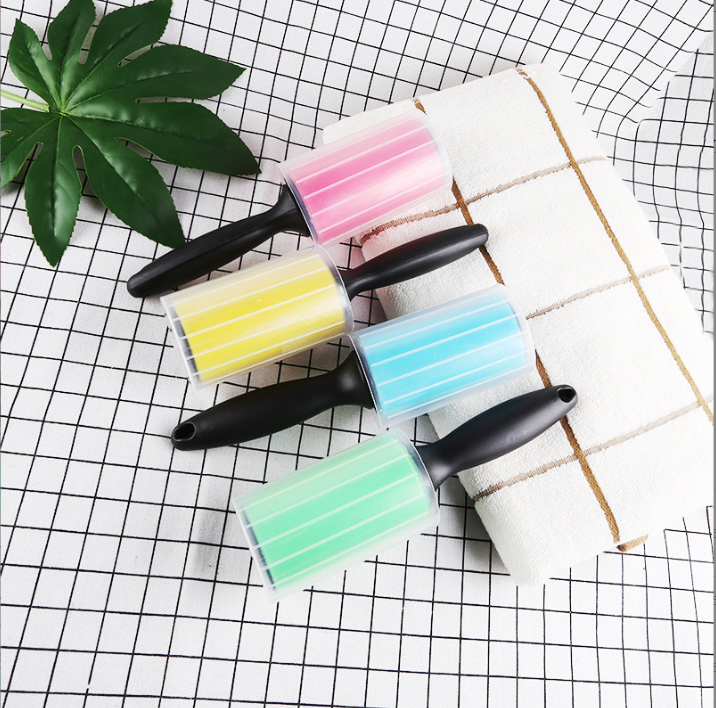 Оптовая продажа, многоразовый моющийся ролик для удаления ворса, липкий ролик для шерсти домашних животных, одежды, пыли, липкая щетка-ролик для волос