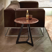 Table basse italienne de luxe en verre trempé pour salon, design minimaliste de haute qualité