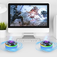 Portabel Mini, 5W IPX7 speaker nirkabel tahan air RGB lampu LED koneksi gigi biru dengan cangkir isap