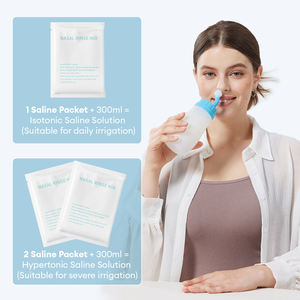 Bottiglia per Lavaggio Nasale con Rete in Silicone Morbido 300ml, <span class=keywords><strong>Neti</strong></span> <span class=keywords><strong>Pot</strong></span> per Irrigazione Sinusale, Pulitore Nasale a Pressione per Adulti e Bambini - Product Image 5