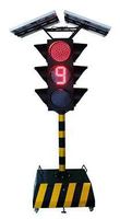 Feu de signalisation solaire temporaire portable, rouge, vert, jaune, clignotant, LED, 3 aspects, 300 mm, pour chantier de construction routière
